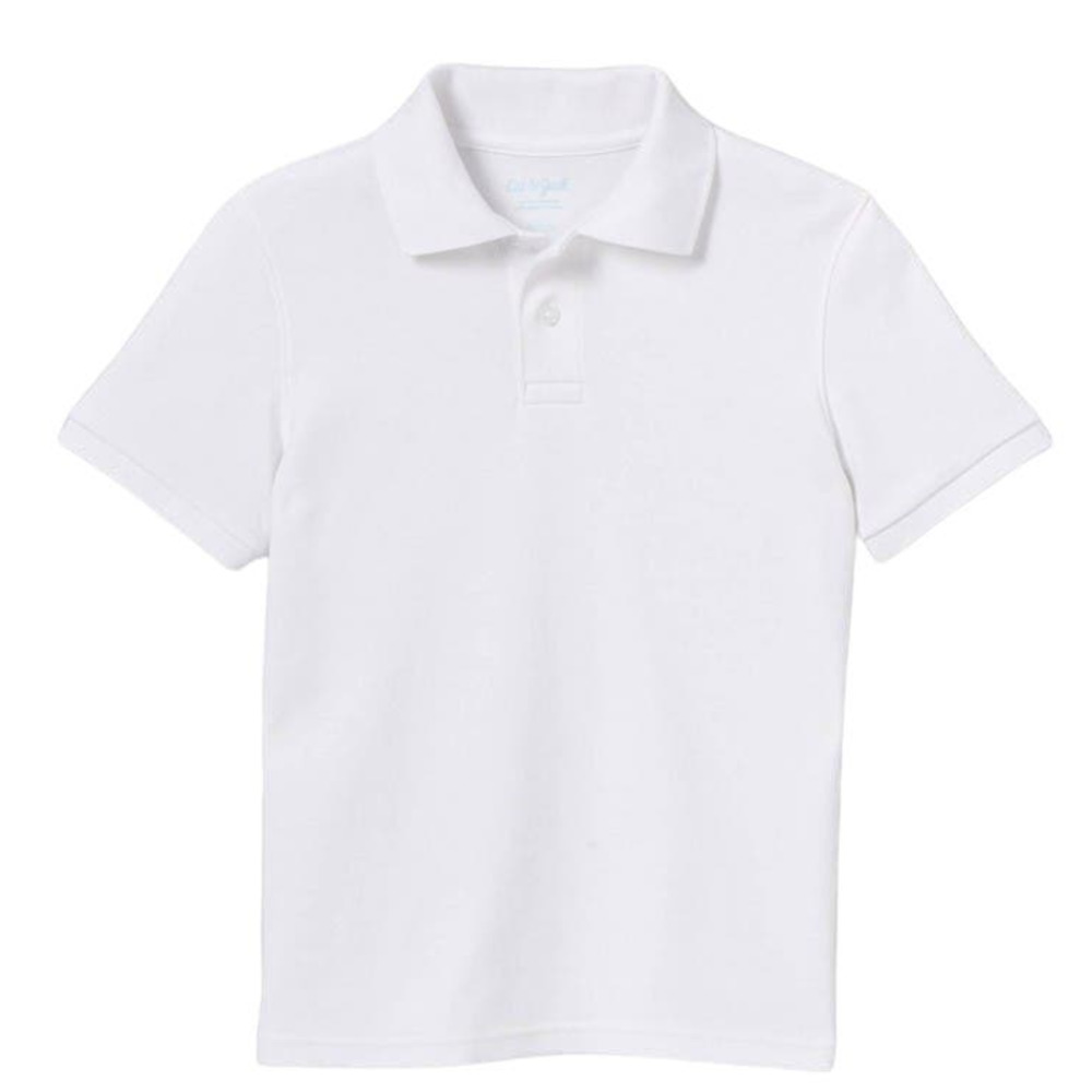 Boys' Short Sleeve Interlock Polo Shirt - Cat & Jack, White, X-Small (4/5)